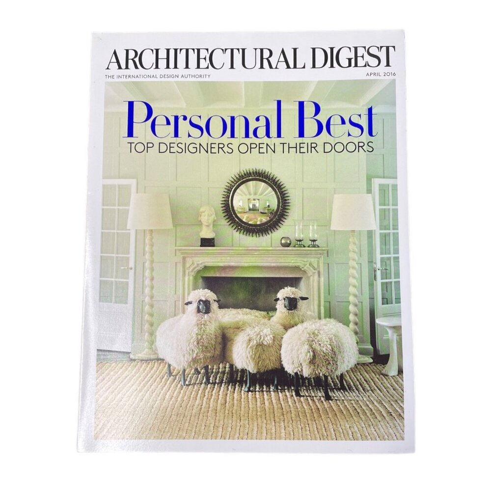 Architectural Digest Magazine u April 2016  Vol 73 Issue 4 Home Interior Design